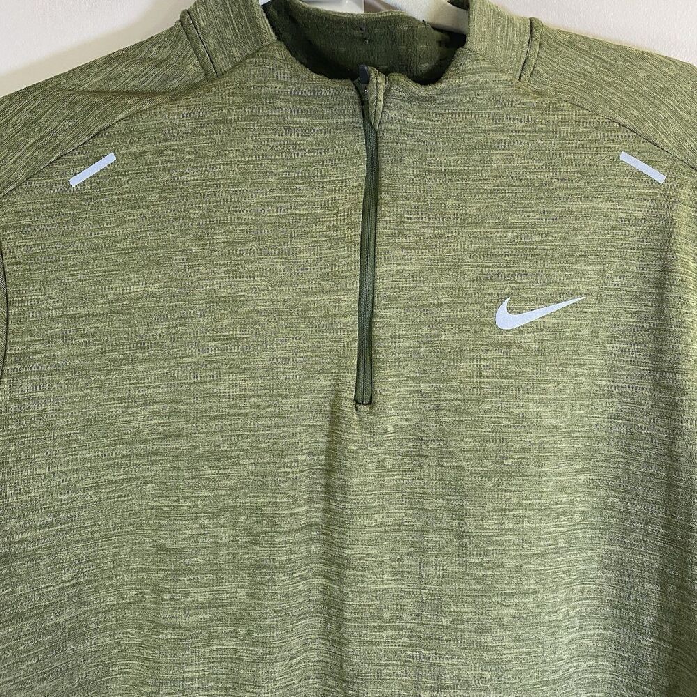 Nike Therma-FIT Running 1/4 Zip Mens 2XL Olive Green DD5662-326 Pullover